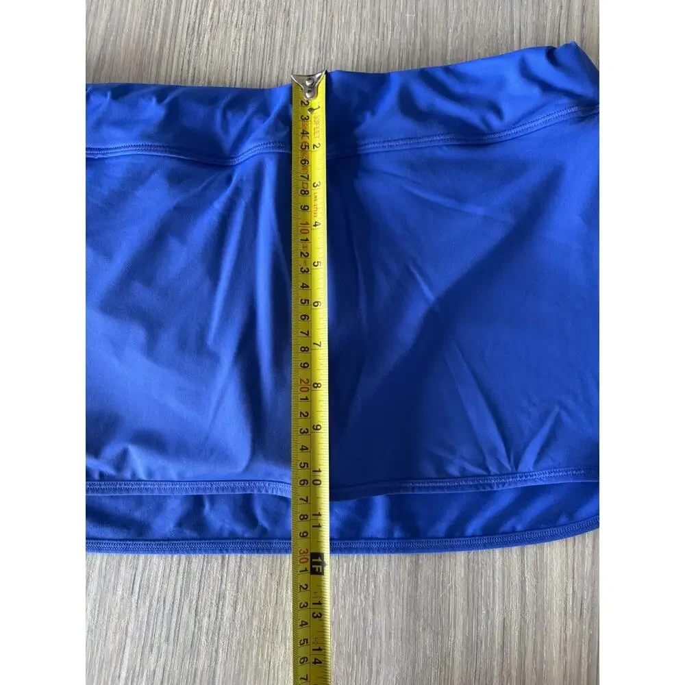 Athleta M yacht blue Tidal Skirt skort swim bathing suit bikini coverup vacation